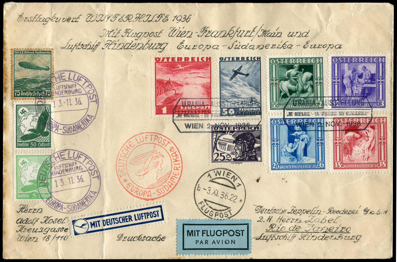 Lot 9849 - Zeppelin/Air Mail Zeppelin, Zeppelinpost LZ129, Südamerikafahrten - Auktionshaus Schlegel 26 Public Auction Lot 9849 - Zeppelin/Air Mail Zeppelin, Zeppelinpost LZ129, Südamerikafahrten - Auktionshaus Schlegel 26 Public Auction