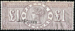 1884, 1 £ Königin Victoria, bräunlichlila, ungebrauchter ...