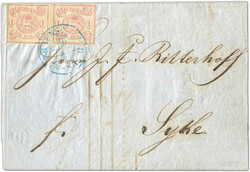 1852, 1 Sgr. mittel- bis lebhaftkarmin, waagerechtes Paar als ...