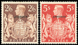 1939, 2 Sh. 6 P. und 5 Sh. König Georg VI., zwei ungebrauchte ...