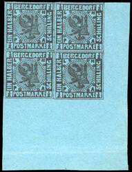 1861, ½ S. Wappen schwarz a. mittelpreußischblau, postfr./ungebr. ...