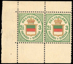 1877, 2½ F./ 3 Pfg. Wappen, grün/dunkelorange/zinnberrot, postfr. ...