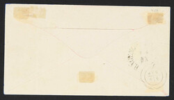 1864, 4/4 S. (dunkel)graurot, portogerechte Einzelfrankatur auf ...