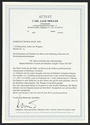 1850, 1 S. blau, Einzelfrankatur auf Faltbrief von Horst nach Hamburg ...