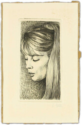 Brigitte Bardot, franz. Schauspielerin, zwei verschiedene Porträts ...