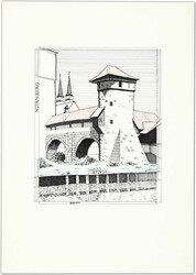 1974, Motiv Nürnberg als Entwurf für eine geplante Städteserie, ...