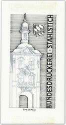 1971, Bamberg als Entwurf für eine Städteserie, Tuschezeichnung auf ...