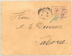 Barfrankierung 7½ H. "Fr. lt. Einn. Nachw. in Daressalam", ...