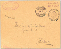 Vorausfrankierung DARESSALAM, 7½ H., Dienstsiegel "KAISERL. ...