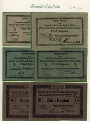 840250: Banknoten Deutsch Ostafrika - Sammlungen