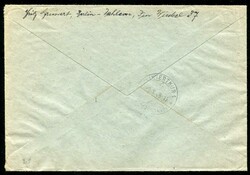 1948, Auslandsbrief mit Einschreiben ( 50 + 60 R ) mit 50 und 60 ...