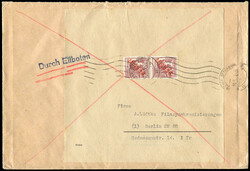 1949, Umschlag ca 23 X 15,5 cm als Ortsbrief 3. Gewichtsstufe, Tarif ...