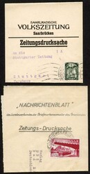1952/54, Streifband 6 F Saar IV als EF Zeitungsdrucksache 24.4.52. ...
