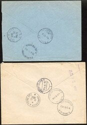 1953/55, Brief Eilzustellung mit 60 F Saar IV und 5 F Saar V ...