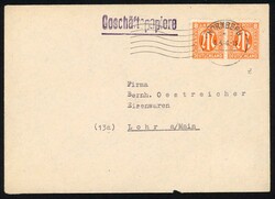 1946, Geschäftspapiere Tarif II 16 Pfennig mit 2 X 8 Pfennig ...