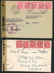1946, Trauerumschlag als Auslandsbrief 75 Pfennig mit 5 X 15 Pfennig ...