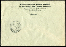 1948, Umschlag Drucksache Einschreiben ( 6 + 60 R ) mit 6 Pf. Band ...