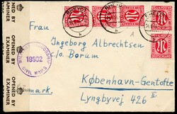 1946, Auslandsbrief 75 Pfennig mit 5 X 15 Pf. AM-Post dt. Druck ab ...