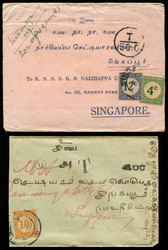 4240: Malaya Straits Settlements - Covers bulk lot