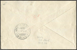 1934, SWISSAIR Balkanflug, Etappe Zürich - Athen, Brief frankiert ...