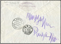 1934, R-LP-Brief frankiert u.a. mit NABA-Block ab Zürich 5.10.34 via ...