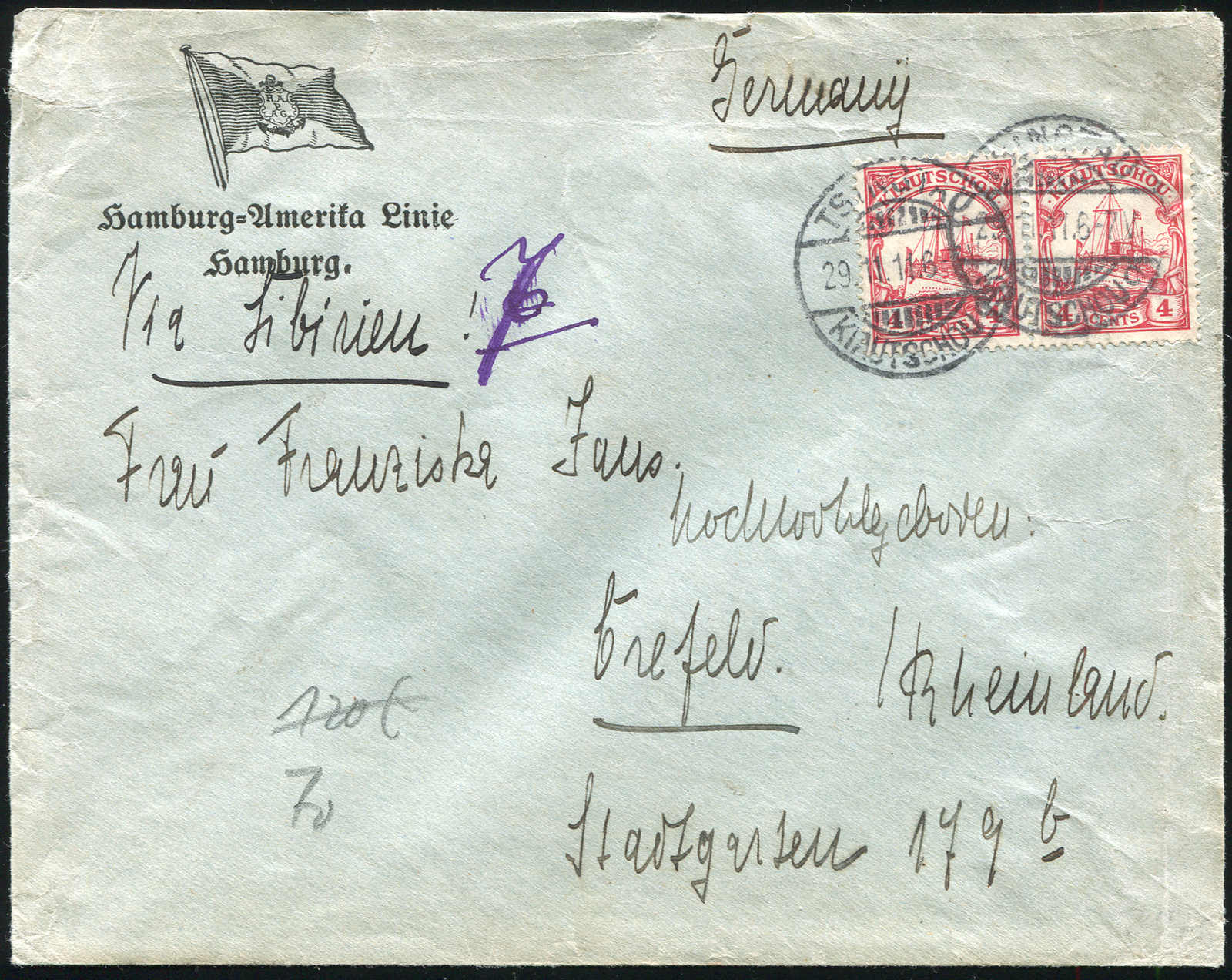 Stamp Auction - Deutsches Reich deutsche kolonien kiautschou - 26 ...