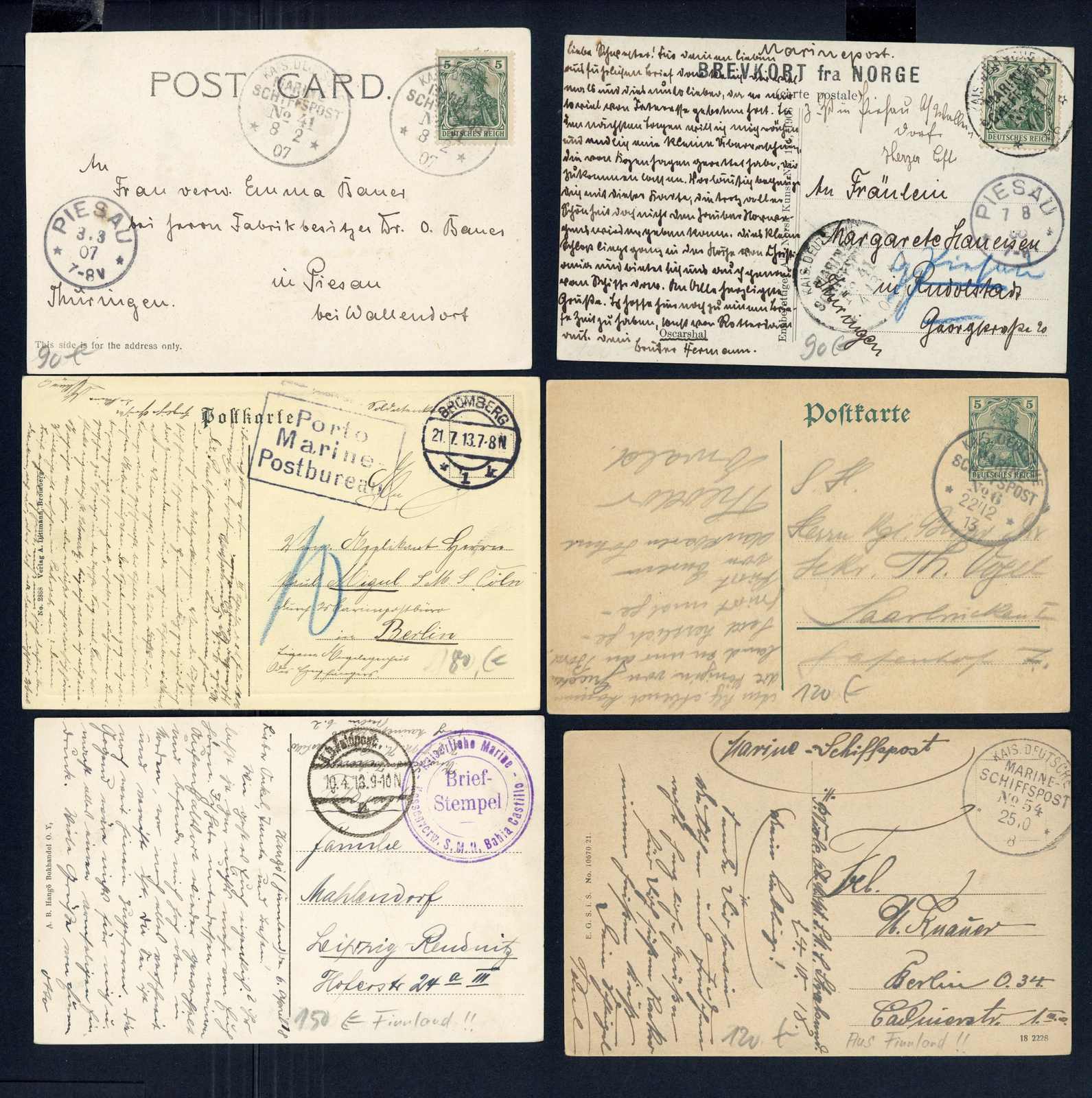 Lot 1529 - COLLECTIONS & ACCUMULATIONS deutsche marineschiffspost - Auktionshaus Schlegel 26 Public Auction Lot 1529 - COLLECTIONS & ACCUMULATIONS deutsche marineschiffspost - Auktionshaus Schlegel 26 Public Auction