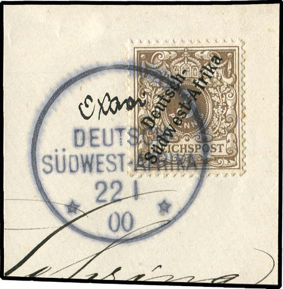 Lot 6398 - Deutsches Reich Deutsche Kolonien South West Africa, Cancellations - Auktionshaus Schlegel 26 Public Auction Lot 6398 - Deutsches Reich Deutsche Kolonien South West Africa, Cancellations - Auktionshaus Schlegel 26 Public Auction