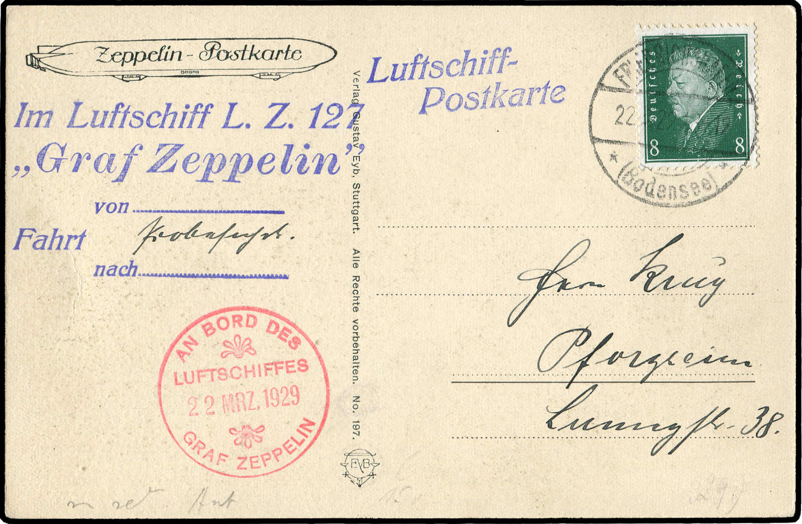 Zeppelin, Zeppelinpost LZ 127, Deutschlandfahrten 1929 Stamp Auctions