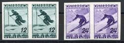 1936, 12 bis 35 Gr. FIS-Wettkämpfe UNGEZÄHNT in waagerechten Paaren ...