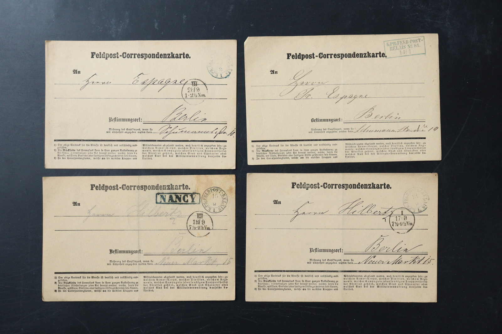 Lot 1446 - COLLECTIONS & ACCUMULATIONS Fieldpost before WWI -  Auktionshaus Schlegel 26 Public Auction