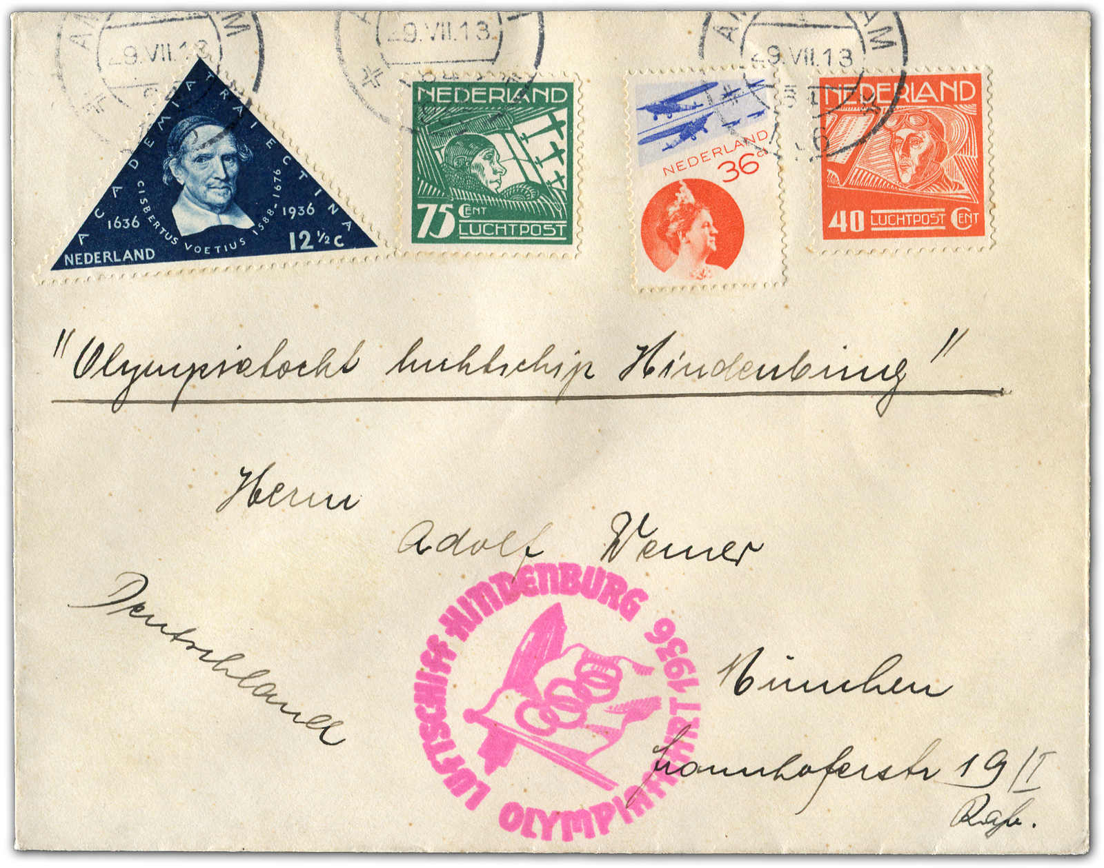 Lot 9792 - Zeppelin/Air Mail Zeppelin, Zeppelinpost LZ129, Deutschlandfahrten -  Auktionshaus Schlegel 26 Public Auction