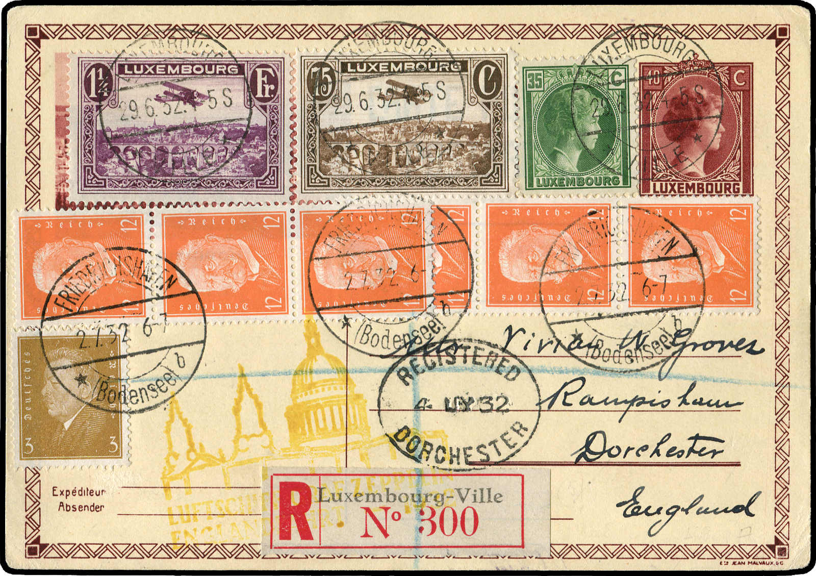 Zeppelin, Zeppelinpost LZ 127, Englandfahrten Stamp Auctions