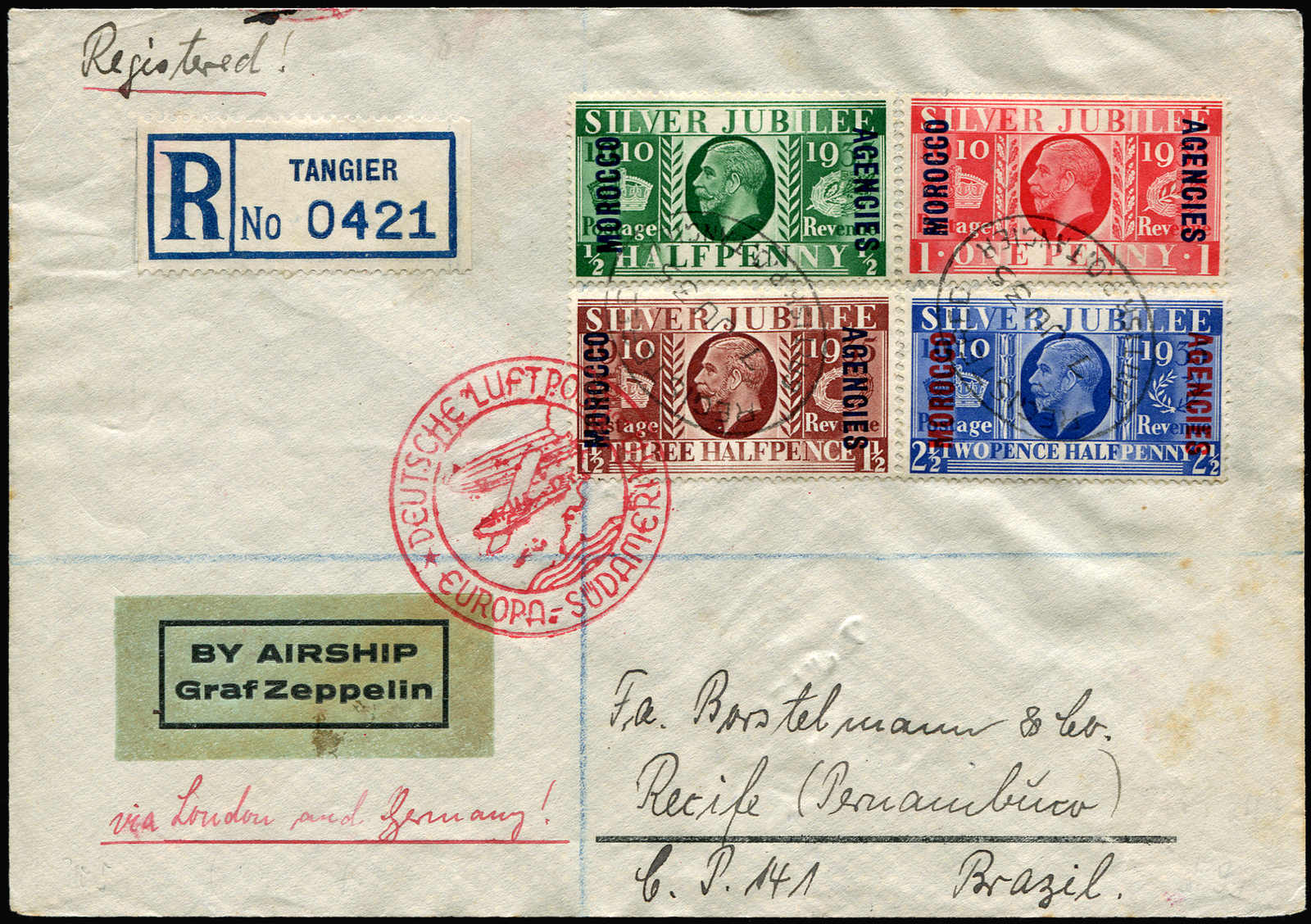 Lot 9447 - Zeppelin/Air Mail Zeppelin, Zeppelinpost LZ 127, Südamerikafahrten 1935 - Auktionshaus Schlegel 26 Public Auction Lot 9447 - Zeppelin/Air Mail Zeppelin, Zeppelinpost LZ 127, Südamerikafahrten 1935 - Auktionshaus Schlegel 26 Public Auction