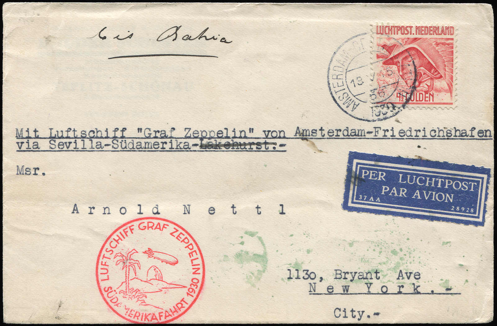 Lot 9163 - Zeppelin/Air Mail Zeppelin, Zeppelinpost LZ 127, Südamerikafahrten 1930 - Auktionshaus Schlegel 26 Public Auction Lot 9163 - Zeppelin/Air Mail Zeppelin, Zeppelinpost LZ 127, Südamerikafahrten 1930 - Auktionshaus Schlegel 26 Public Auction