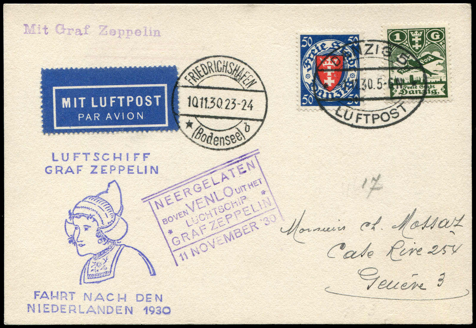 Lot 9562 - Zeppelin/Air Mail Zeppelin, Zeppelinpost LZ 127, Hollandfahrten - Auktionshaus Schlegel 26 Public Auction Lot 9562 - Zeppelin/Air Mail Zeppelin, Zeppelinpost LZ 127, Hollandfahrten - Auktionshaus Schlegel 26 Public Auction