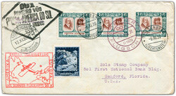 1930, 1. Amerikaflug DO X, Brief von Triesenberg/LIECHTENSTEIN 6.11 ...