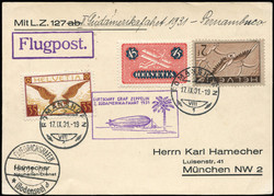 982524: Zeppelin, Zeppelinpost LZ 127, Südamerikafahrten 1931