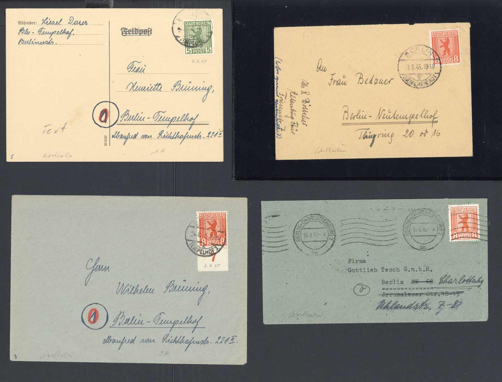 Lot 1831 - COLLECTIONS & ACCUMULATIONS SBZ - Berlin Brandenburg - Auktionshaus Schlegel 26 Public Auction Lot 1831 - COLLECTIONS & ACCUMULATIONS SBZ - Berlin Brandenburg - Auktionshaus Schlegel 26 Public Auction