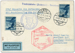 982528: Zeppelin, Zeppelinpost LZ 127, Südamerikafahrten 1933