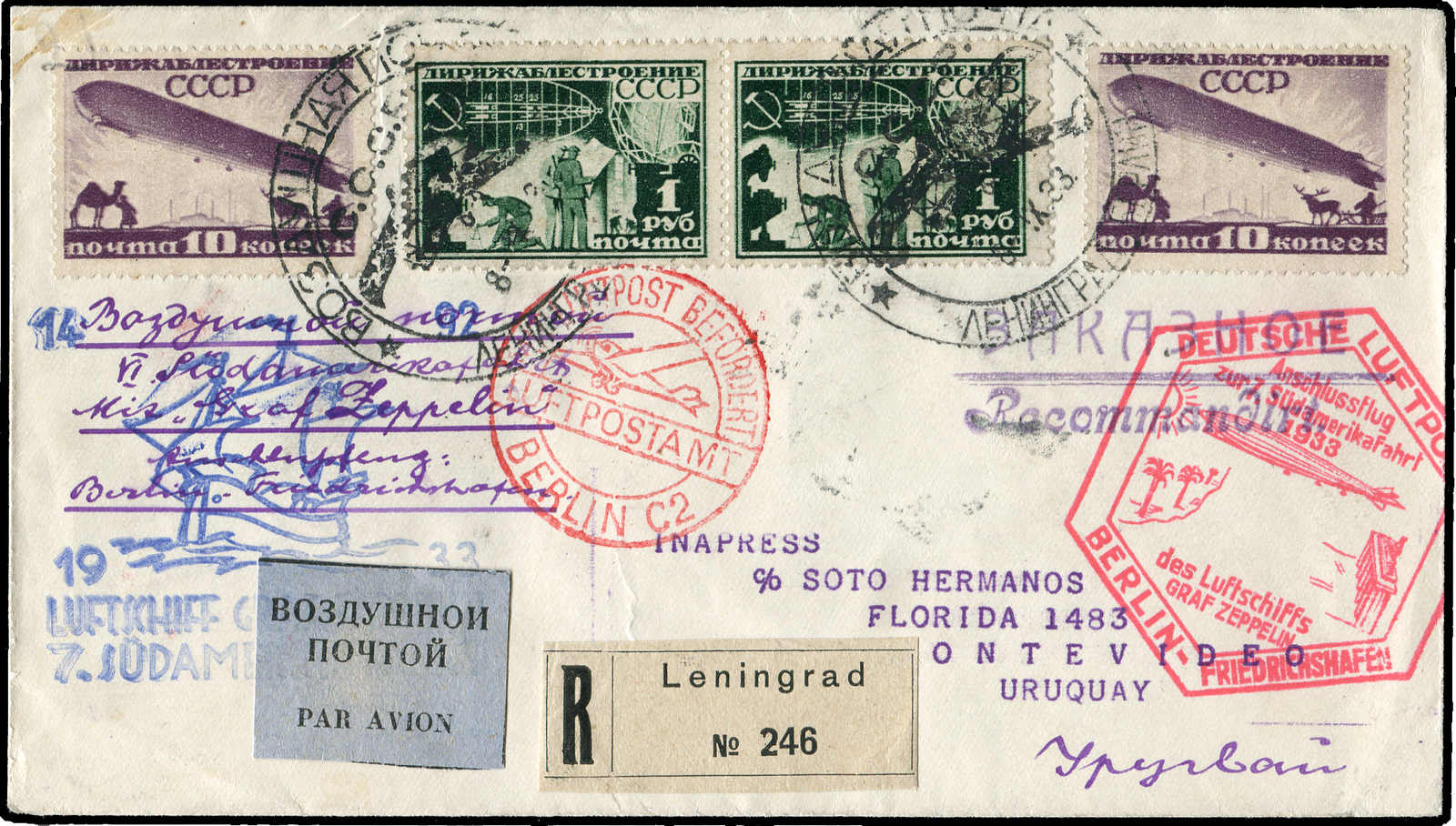 Lot 9352 - Zeppelin/Air Mail Zeppelin, Zeppelinpost LZ 127, Südamerikafahrten 1933 - Auktionshaus Schlegel 26 Public Auction Lot 9352 - Zeppelin/Air Mail Zeppelin, Zeppelinpost LZ 127, Südamerikafahrten 1933 - Auktionshaus Schlegel 26 Public Auction