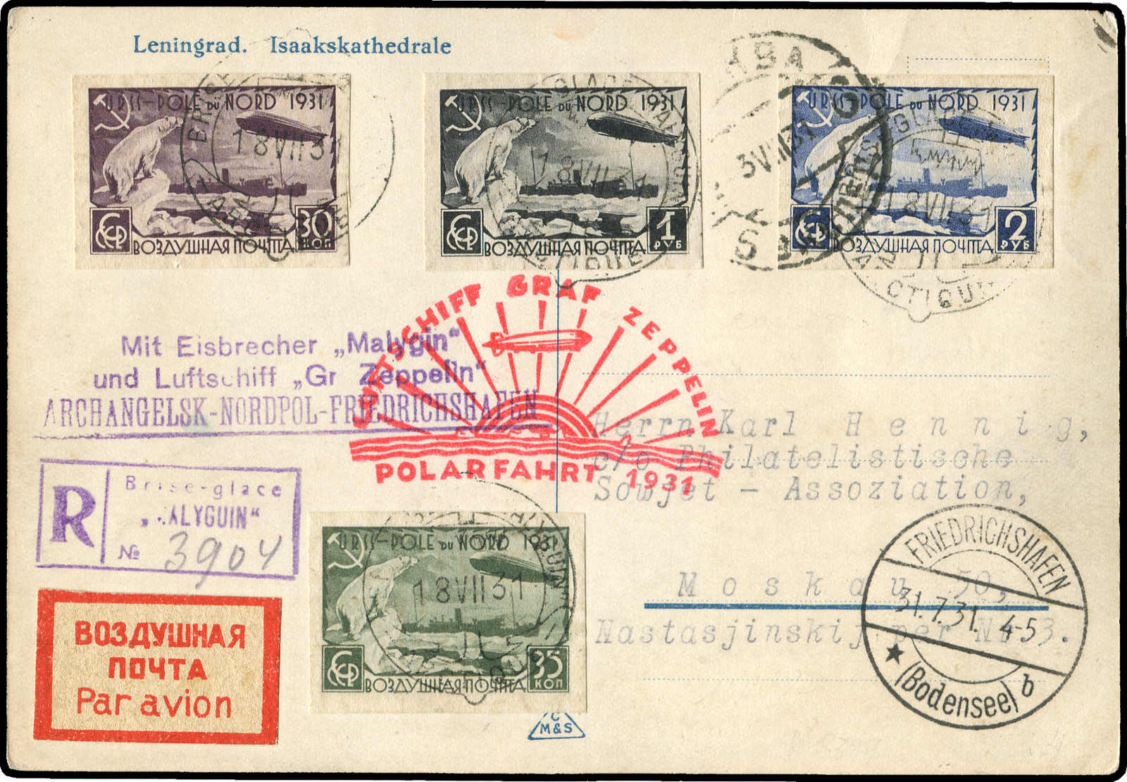 Lot 9669 - Zeppelin/Air Mail Zeppelin, Zeppelinpost LZ 127, Polarfahrt - Auktionshaus Schlegel 26 Public Auction Lot 9669 - Zeppelin/Air Mail Zeppelin, Zeppelinpost LZ 127, Polarfahrt - Auktionshaus Schlegel 26 Public Auction