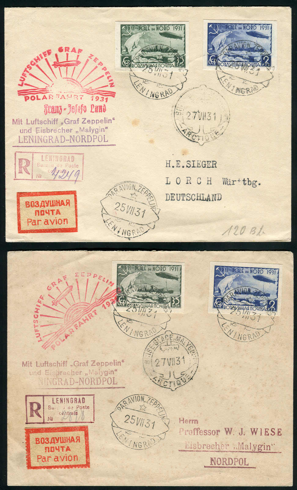 Lot 9663 - Zeppelin/Air Mail Zeppelin, Zeppelinpost LZ 127, Polarfahrt - Auktionshaus Schlegel 26 Public Auction Lot 9663 - Zeppelin/Air Mail Zeppelin, Zeppelinpost LZ 127, Polarfahrt - Auktionshaus Schlegel 26 Public Auction