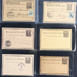 KOLUMBIEN: 1891/1903, kl. Posten von 14 Ganzsachen-Postkarten, ...