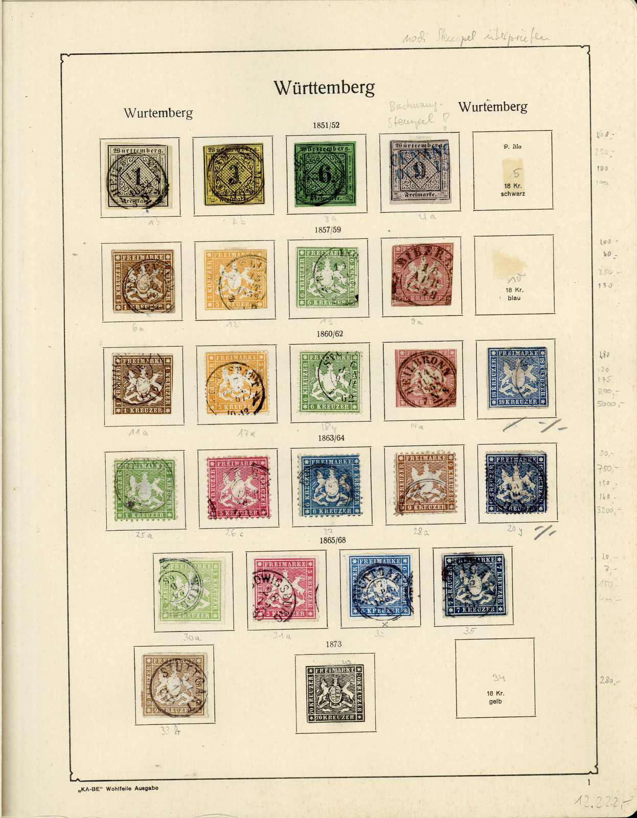 Lot 1213 - COLLECTIONS & ACCUMULATIONS altdeutschland württemberg - Auktionshaus Schlegel 26 Public Auction Lot 1213 - COLLECTIONS & ACCUMULATIONS altdeutschland württemberg - Auktionshaus Schlegel 26 Public Auction