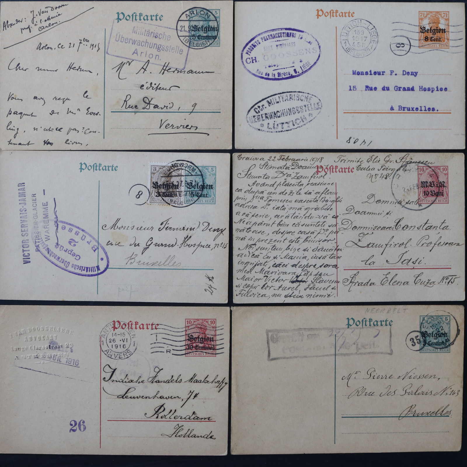 Lot 1593 - COLLECTIONS & ACCUMULATIONS Deutsche Besetz.I.WK Belgium -  Auktionshaus Schlegel 26 Public Auction