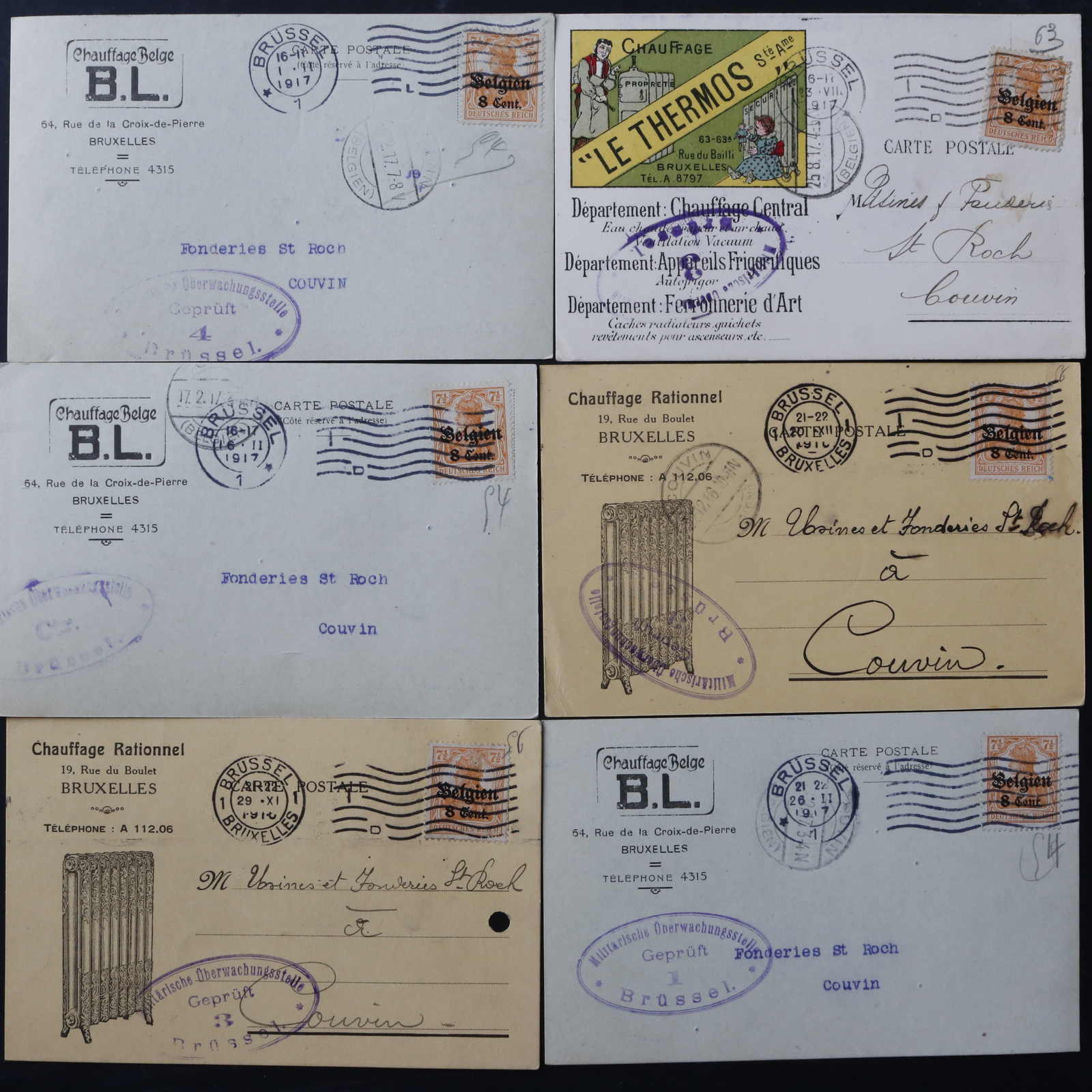 Lot 1595 - COLLECTIONS & ACCUMULATIONS Deutsche Besetz.I.WK Belgium -  Auktionshaus Schlegel 26 Public Auction