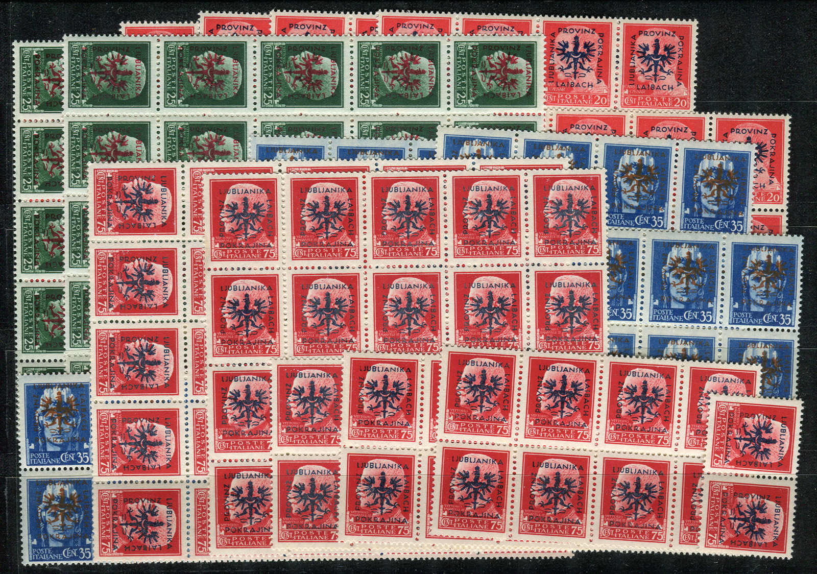 Lot 1644 - COLLECTIONS & ACCUMULATIONS Deutsche Besetz.II.WK Laibach - Auktionshaus Schlegel 26 Public Auction Lot 1644 - COLLECTIONS & ACCUMULATIONS Deutsche Besetz.II.WK Laibach - Auktionshaus Schlegel 26 Public Auction