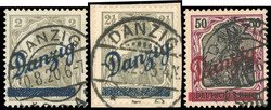 1920, 2-80 Pfg. kleiner Innendienst, kompletter Satz gestempelt, 2½ ...
