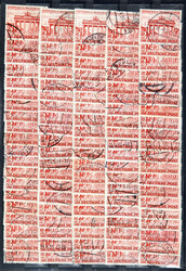 BERLIN: 1949, 1 bis 5 M. Bauten I, Posten mit 120 gestempelten ...